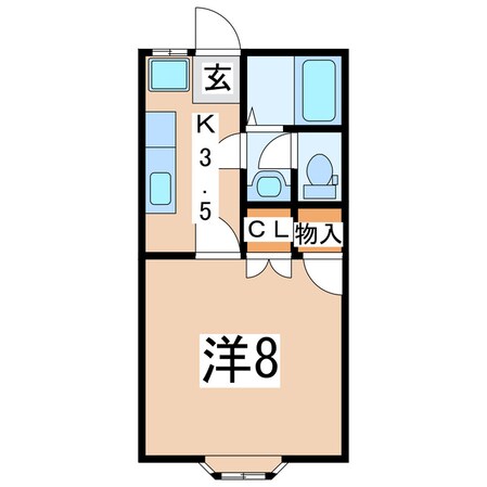 郡山駅 徒歩50分 2階の物件間取画像